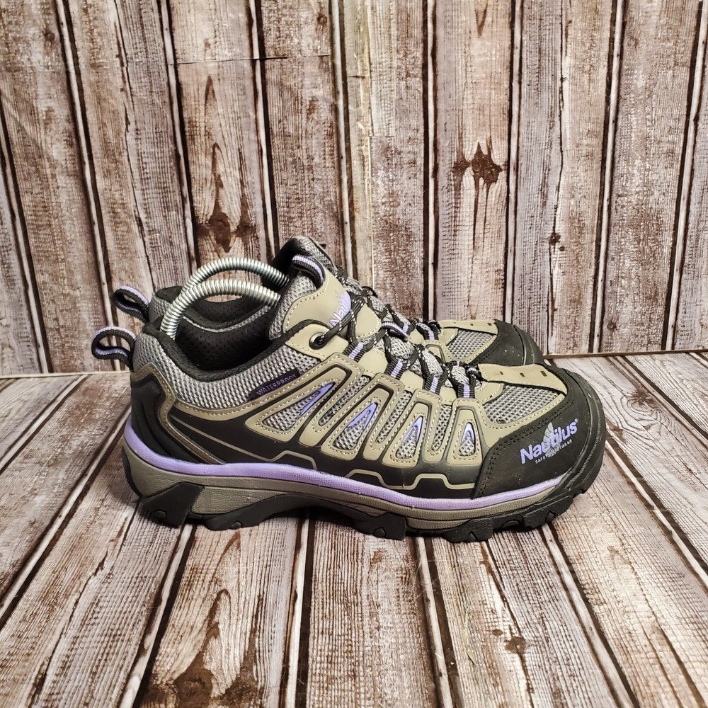Women's Nautilus Alloy Toe Safety Boots Waterproof  Black Purple Size 9.5 W - Picture 3 of 12